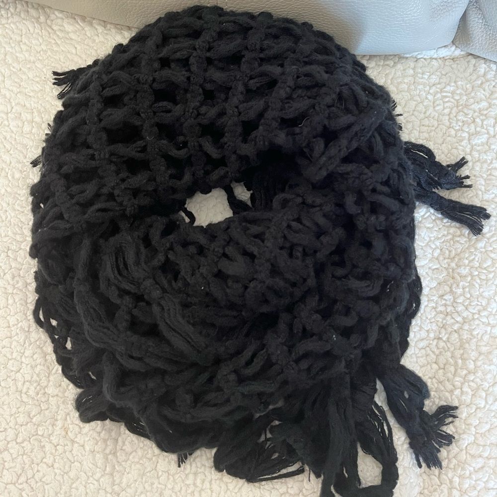 Staring At Stars Black Netted Eternity Scarf